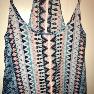 Patterned Racerback Tank Top